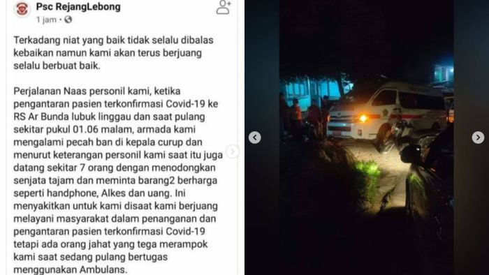 Ambulan Covid-19 Dibegal