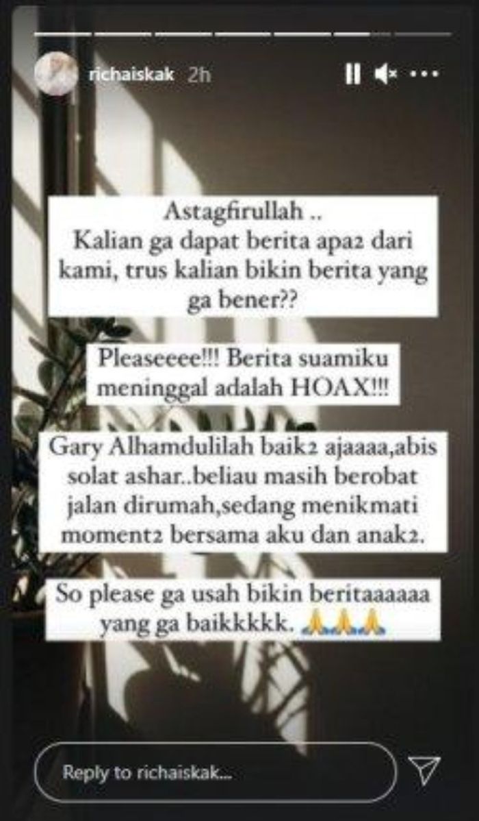 Emosi Richa Novisha saat sang suami dikabarkan telah meninggal dunia