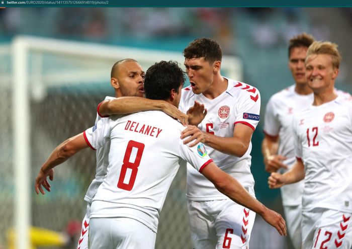 Timnas Denmark berhasil melaju ke semifinal Euro 2020 usai mengalahkan Republik Ceska 2-1.