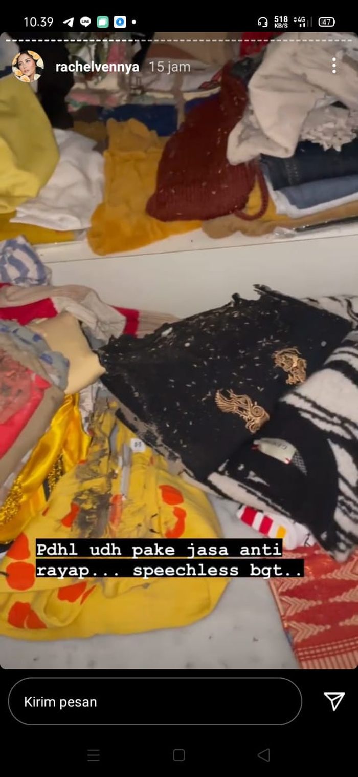 Rachel Vennya mendapati pakaian Xabiru Oshe Al Hakim habis dimakan rayap 