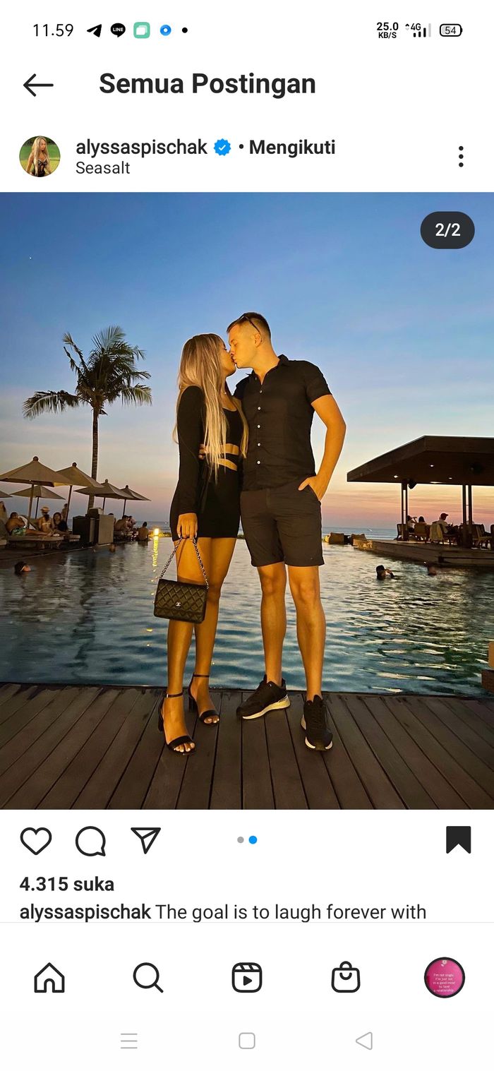  potret mesra Alyssa Spischak dan Evert saat masih berpacaran.