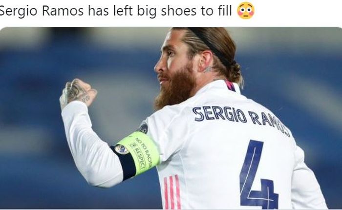 Sergio Ramos melakukan selebrasi saat berseragam Real Madrid.