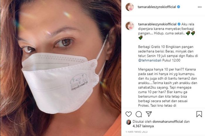 Tamara Bleszynski berbagi dengan sesama