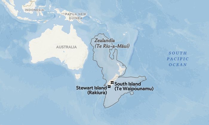 Masih ada sebongkah benua super berusia satu miliar tahun yang tersembunyi di bawah sisi timur Selandia Baru Selatan dan Pulau Stewart. (National Geographic)