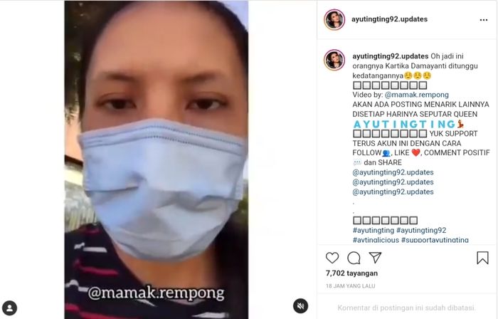 Kartika Damayanti, haters yang dicari orang tua Ayu Ting Ting akhirnya minta maaf.