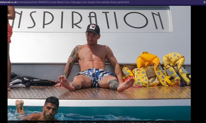 Lionel Messi dan Luis Suarez berlibur bersama di Ibiza, Spanyol