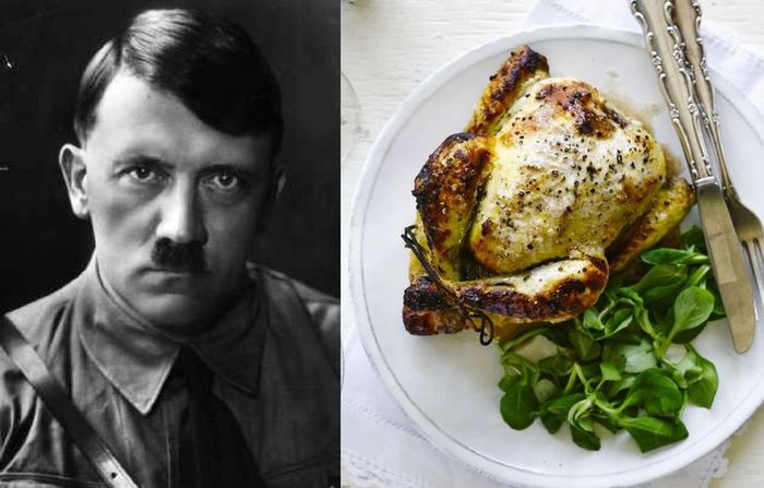 Walau terkenal vegetarian, Hitler tak ragu menyantap merpati muda dengan lidah, hati, dan kacang pistachio.