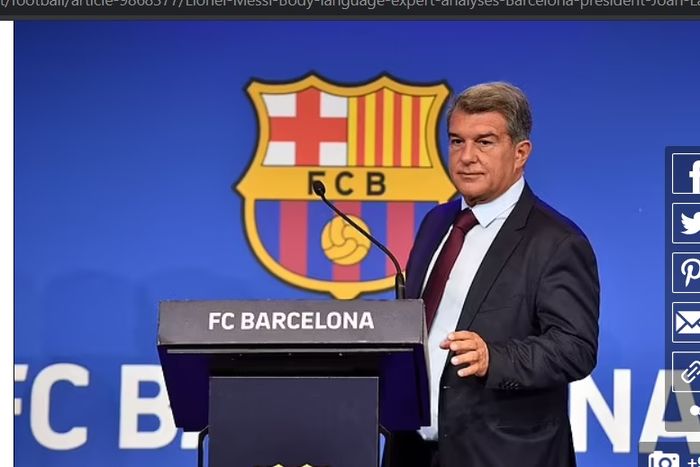 Presiden Klub Barcelona, Joan Laporta.