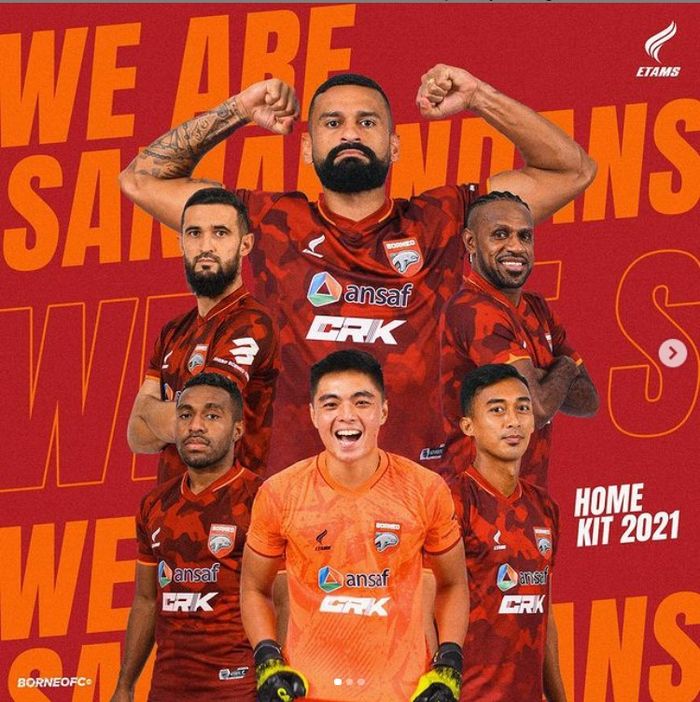 Borneo FC meluncurkan jersey baru untuk kompetisi musim 2021