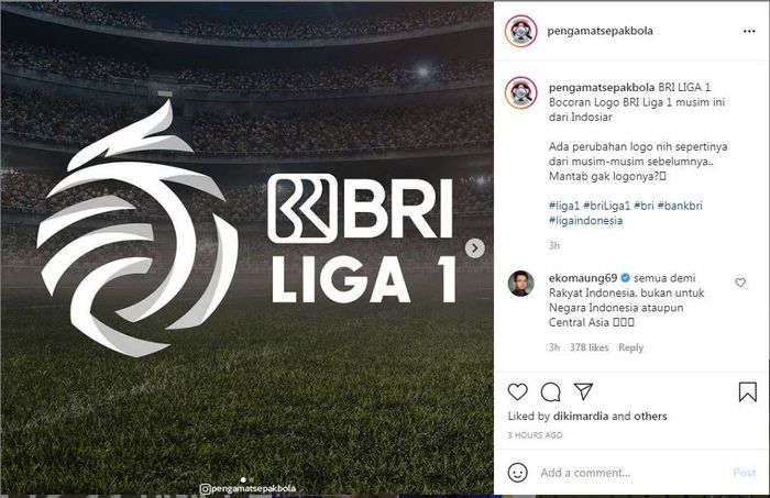 Logo Liga 1 2021/22 dengan BRI sebagai sponsor utama. 