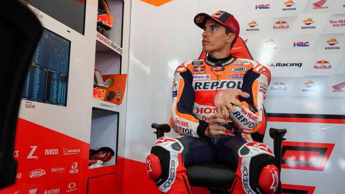 Pembalap Repsol Honda, Marc Marquez, pada seri balap MotoGP Styria 2021 di Red Bull Ring.