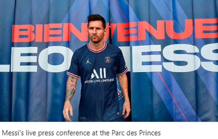 Lionel Messi resmi bergabung dengan Paris Saint-Germain pada Rabu (11/8/2021) dini hari WIB.