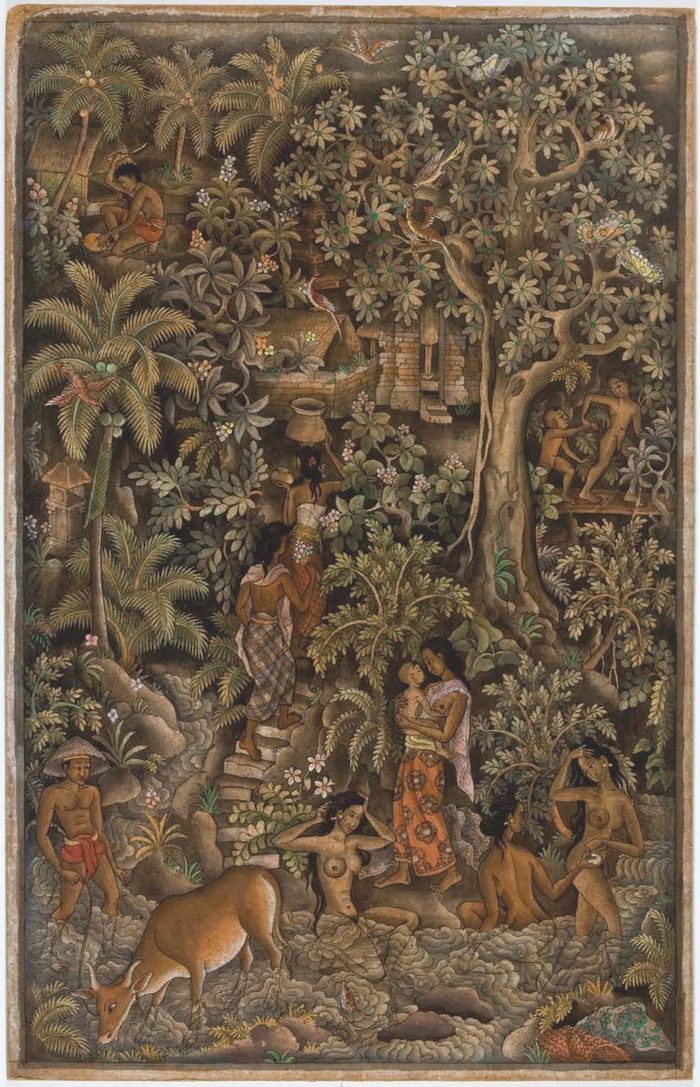 Lukisan karya seniman Bali Ida Bagus Made Poleng (1915-1999) yang berada di koleksi National Museum of World Culture di Belanda.