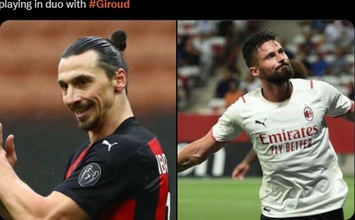 Zlatan Ibrahimovic dan Olivier Giroud diharapkan bisa tampil bersama dalam duet di AC Milan.