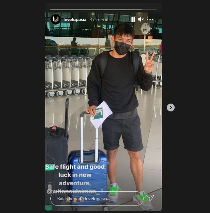 Witan Sulaeman sebelum terbang meninggalkan Indonesia (26/8/2021). 