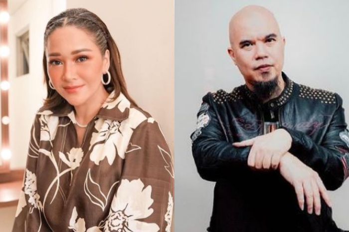 Kolase foto Maia Estianty dan Ahmad Dhani