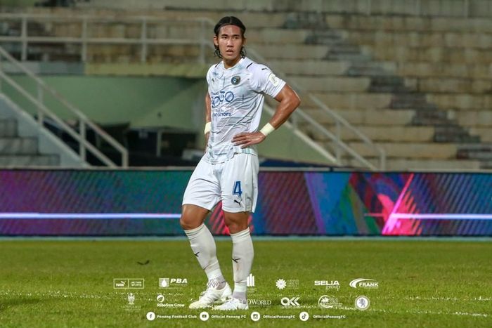 Ryuji Utomo saat tampil untuk Penang FC di Liga Super Malaysia 2021 (7/9/2021). 