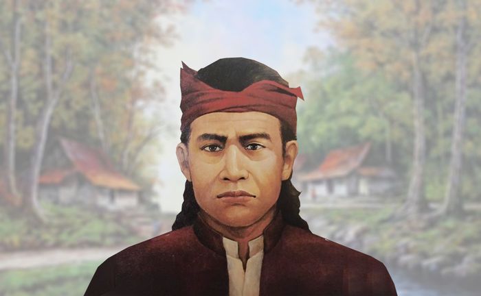 Lukisan kontemporer berdasar imajinasi seniman, yang menggambarkan sosok Untung Suropati. Kendati banyak sumber yang mengabarkan asal-usulnya dari Bali, dia begitu dimuliakan sebagai pahlawan nasional bagi warga Pasuruan.