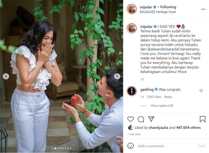 Jessica Iskandar resmi dinikahi Vincent Verhaag.