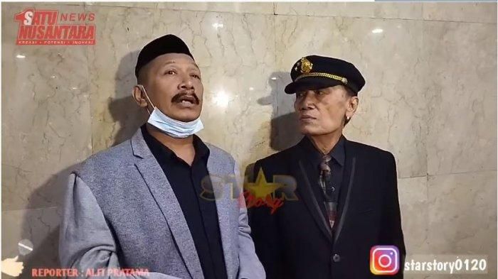 Komedian Polo (kiri) dan Tessy menanggapi kondisi rekan seprofesinya, Tukul Arwana yang mengalami pendarahan otak, Selasa (28/9/2021). 