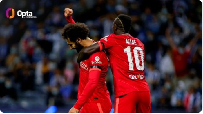 Pemain Liverpool, Mohamed Salah dan Sadio Mane.