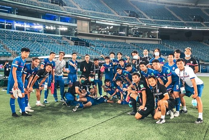 Skuad timnas Taiwan saat bermain di Kualifikasi Piala Dunia 2022 Zona Asia
