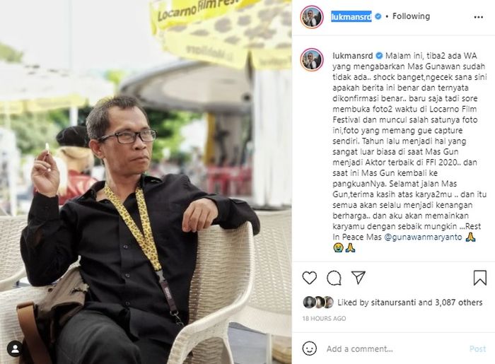 Postingan Lukman Sardi