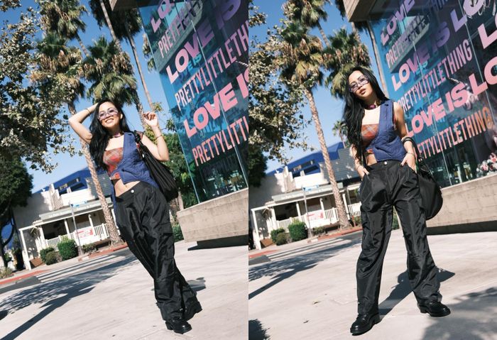 Potret Seksi Rachel Vennya dengan Cropped Top Motif Madras