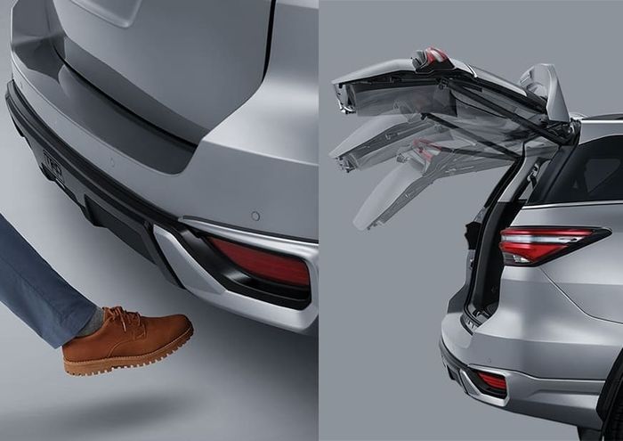Fitur power back door with kick sensor yang di tempatkan di bawah bumper belakang. Fitur ini, dapat memudahkan kamu dalam membuka akses bagasi hanya dengan mendekatkan kaki ke bagian sensor, lho.