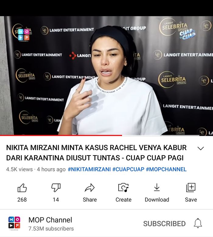  Kawal kasus Rachel Vennya, Nikita Mirzani terus suarakan pengusutan kasus kaburnya sang selebgram 