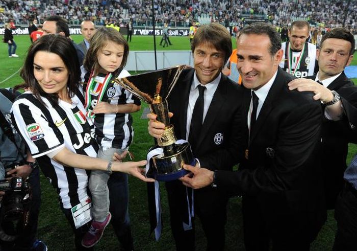 Antonio Conte dan Angelo Alessio saat di Juventus (2013).