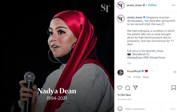 Nadya Dean meninggal duania