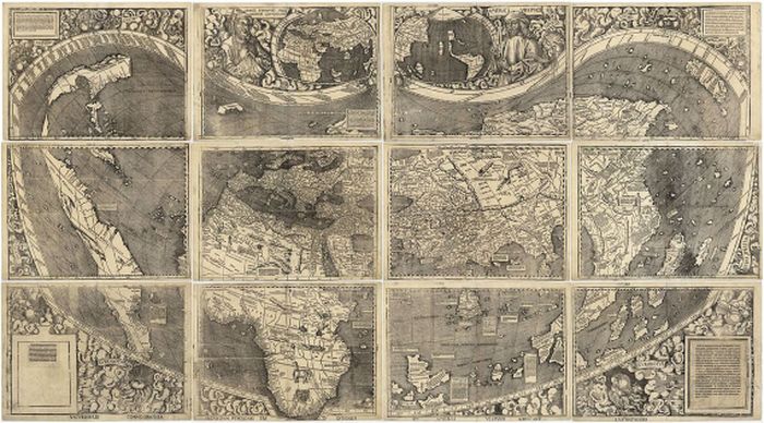 Peta Waldseemüller dari tahun 1507 adalah peta pertama yang mencantumkan nama “Amerika”.
