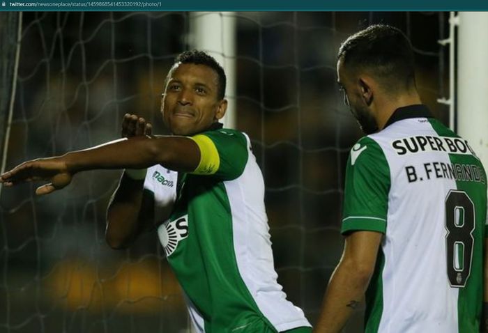 Luis Nani dan Bruno Fernandes sewaktu masih sama-sama membela Sporting CP.