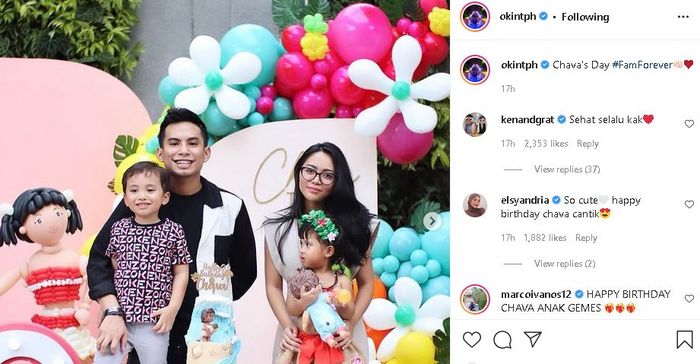  Rachel Vennya dan Niko Al Hakim merayakan hari ulang tahun anak kedua, Aurorae Chava Al Hakim pada 17 November 2021. 