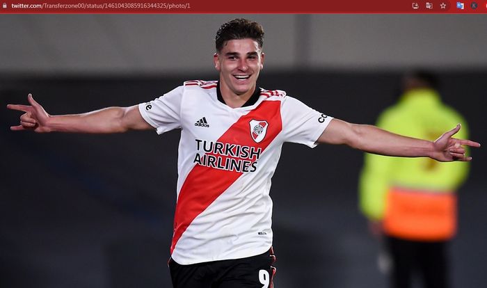 Penyerang River Plate, Julian Alvarez, kini menjadi incaran sejumlah klub besar Eropa, termasuk Real Madrid.