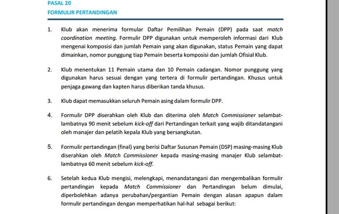 Regulasi PT LIB soal jersey pemain