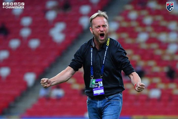 Pelatih timnas Thailand, Mano Polking. 