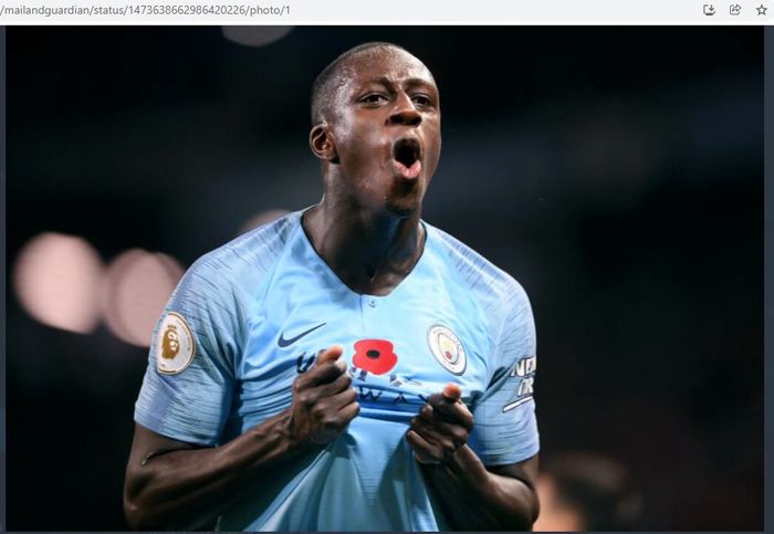 Bek kiri Manchester City, Benjamin Mendy.