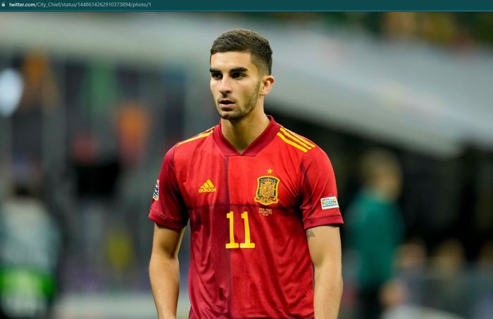 Pemain depan timnas Spanyol, Ferran Torres.