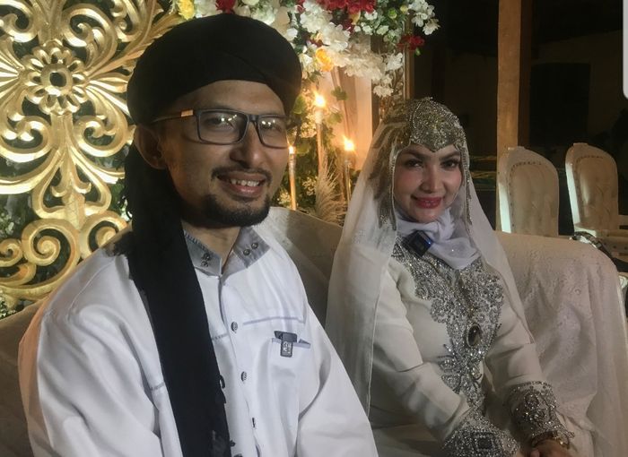 Roro Fitria di acara pengajian yang digelar di kawasan Jagakarksa, Jakarta Selatan, Jum'at (24/12/2021).