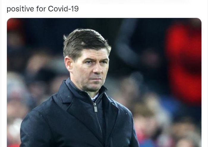 Pelatih Aston Villa, Steven Gerrard, melewatkan laga Boxing Day Liga Inggris karena positif COVID-19.