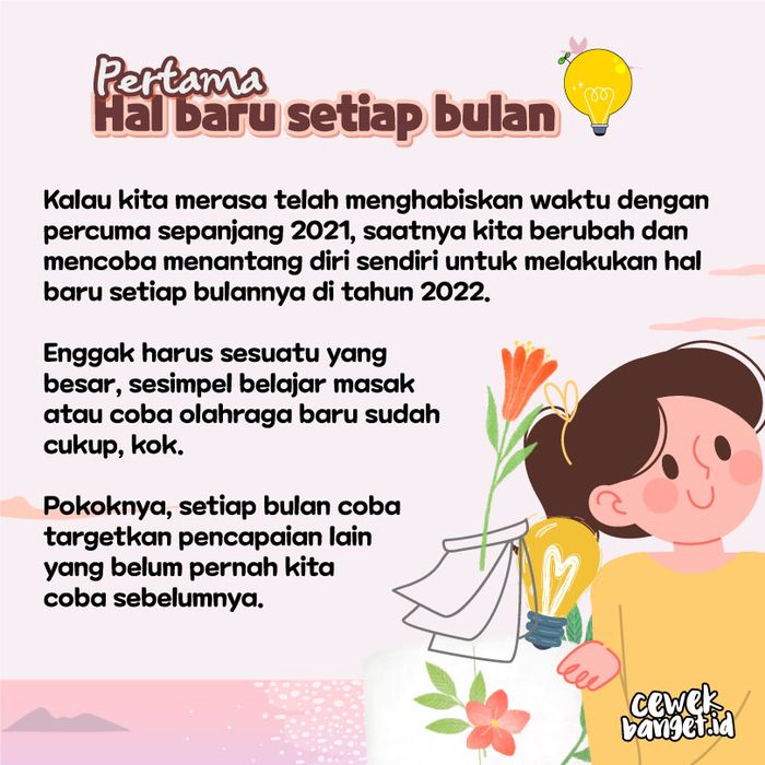 Resolusi Tahun 2022: Hal Baru Setiap Bulan