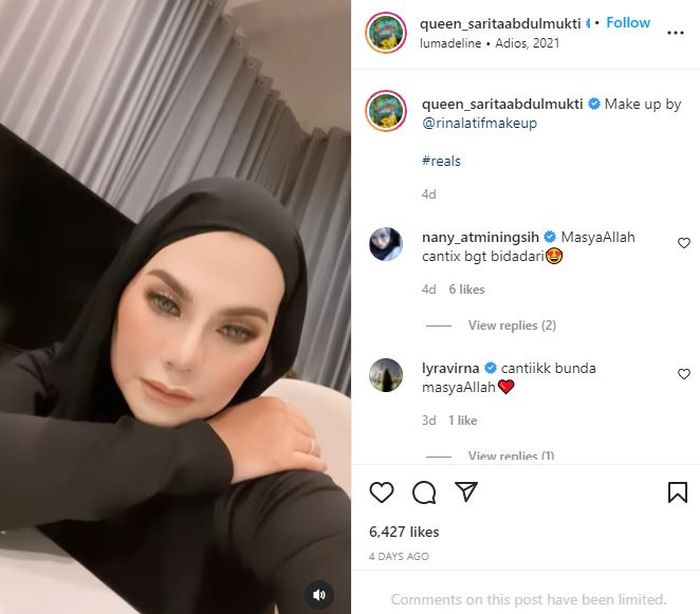 Potret Sarita Abdul Mukti sekarang
