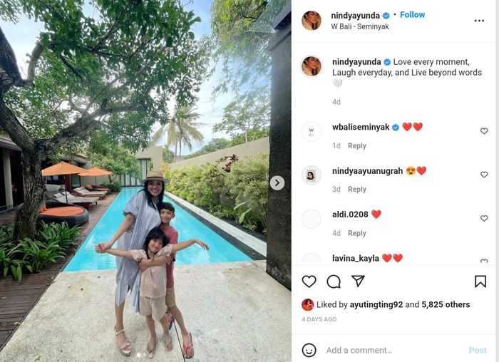 Unggahan Nindy Ayunda 