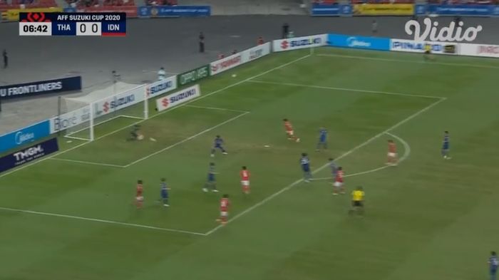 Blunder Siwarak Tedsungnoen dalam laga Thailand vs Indonesia (1/1/2022). 