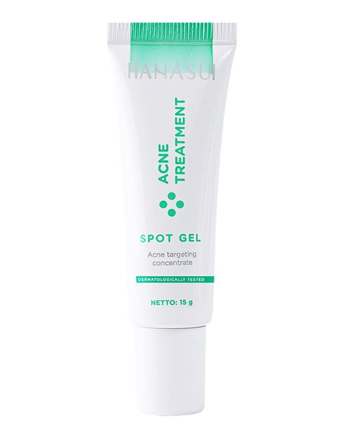 Rekomendasi obat jerawat salicylic acid: Hanasui Acne Treatment Spot Gel.