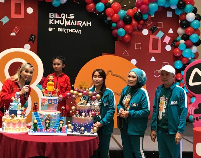 Ayu Ting Ting merayakan ulang tahun Bilqis Khumairah Razak yang ke delapan pada hari ini, Minggu (9/1/2021).