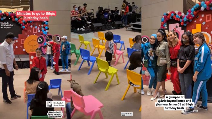 Momen keseruan pesta ulang tahun Bilqis