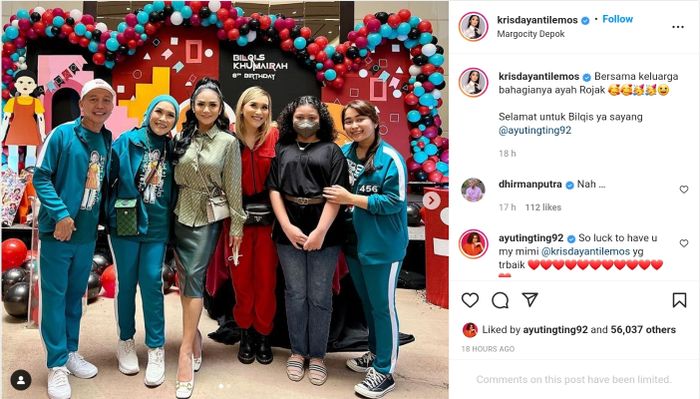 Krisdayanti dan Amora di acara ulang tahun Bilqis, putri Ayu Ting Ting